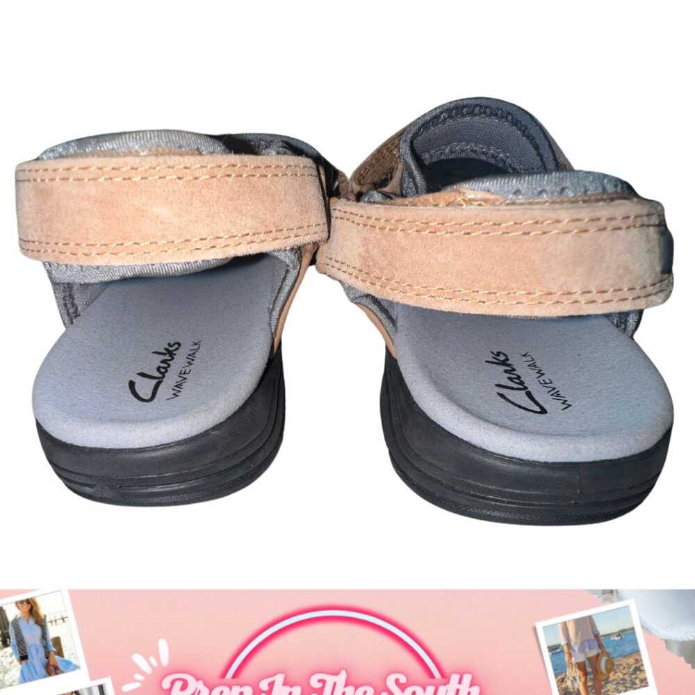 Clarks Wave Grip Brown Strap Sandals Size 7M / EU 37.5 – Like New! - Picture 7 of 8
